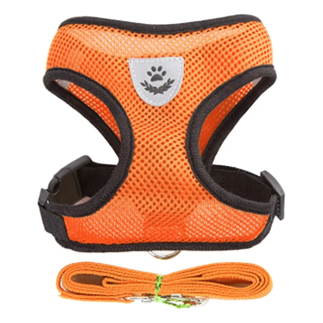 Adjustable Cat & Dog Harness Vest with Traction Rope Set