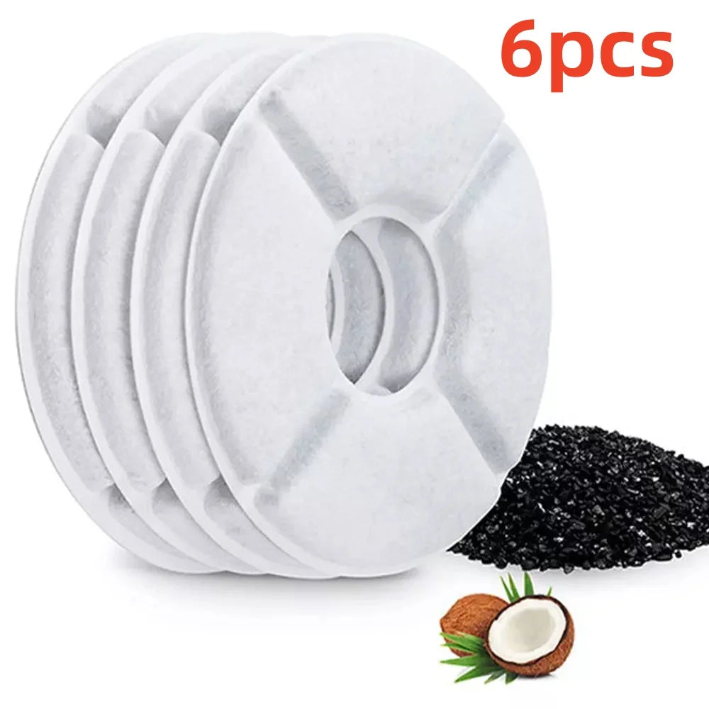 12-Piece Activated Carbon Replacement Filters for 1.6L Pet Water Fountains