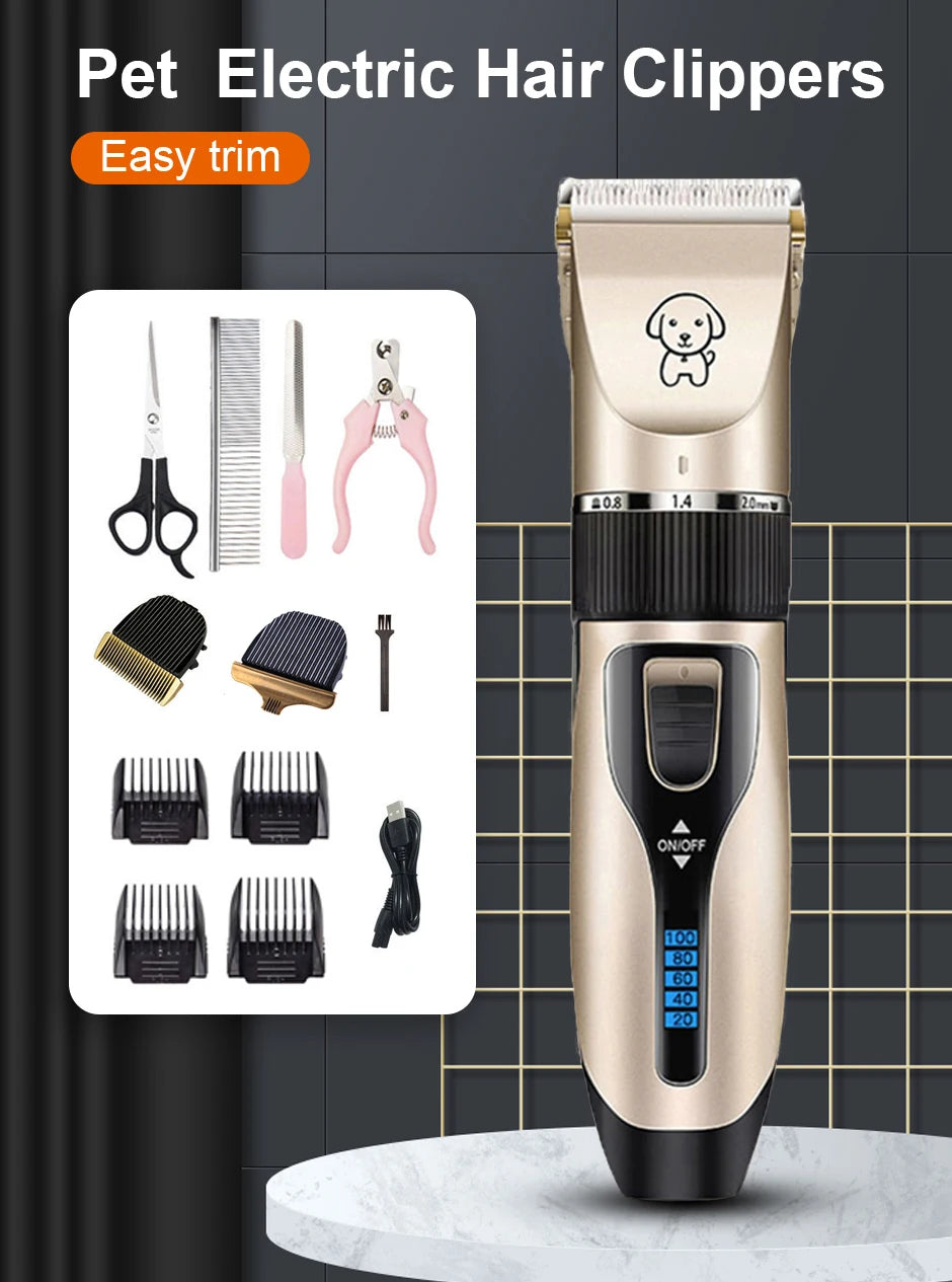 Professional All-Metal Rechargeable Dog Hair Clipper