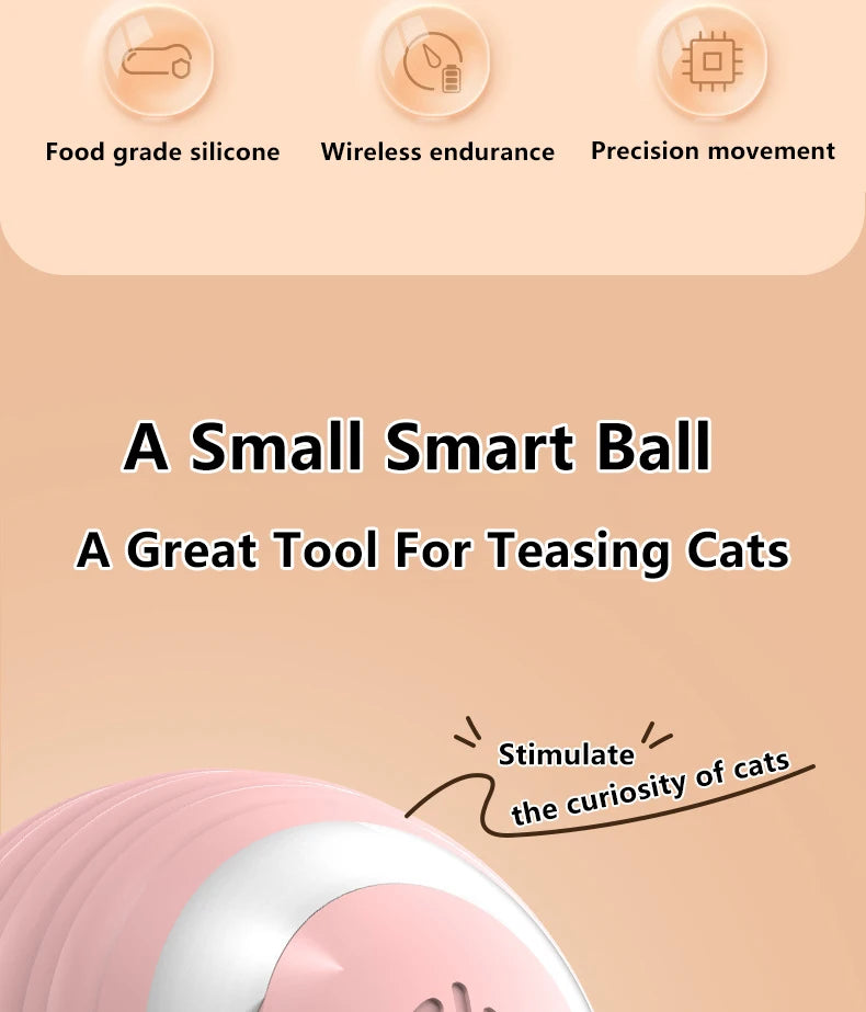 Smart Interactive Rolling Ball for Cats