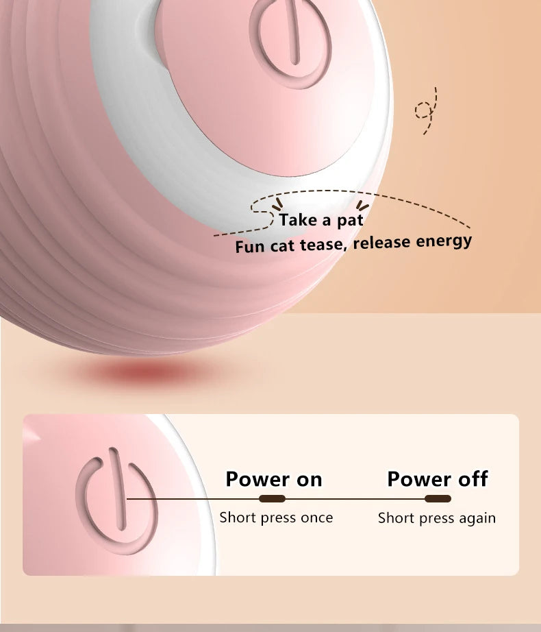 Smart Interactive Rolling Ball for Cats