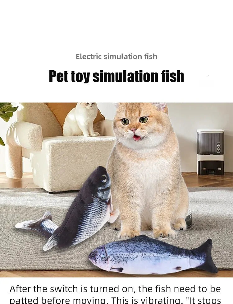 USB Rechargeable Electric Floppy Fish Toy for Cats & Dogs