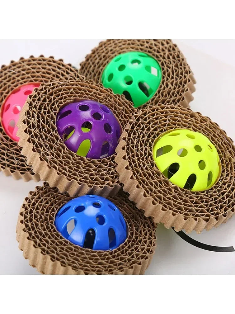 Corrugated Paper Plastic Ball Pet Toy