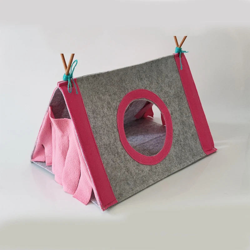Hamster House Small Felt Tent Rabbit Pet Nest