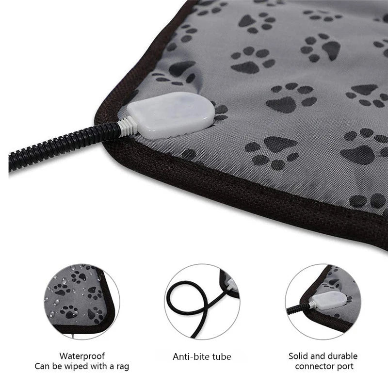 Pet Electric Blanket – Winter Heated Pad for Cats and Dogs with Safety Features