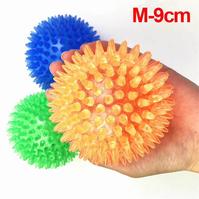 Squeaky Spiked TPR Chewing Ball for Pets