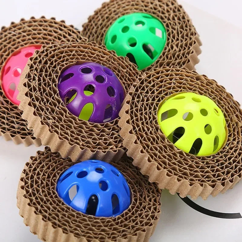 Corrugated Paper Plastic Ball Pet Toy