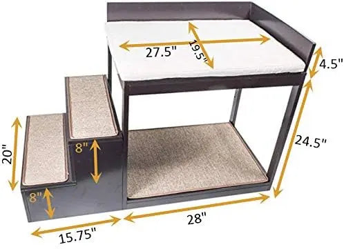 Multi-Level Bunk Bed Pet Stairs