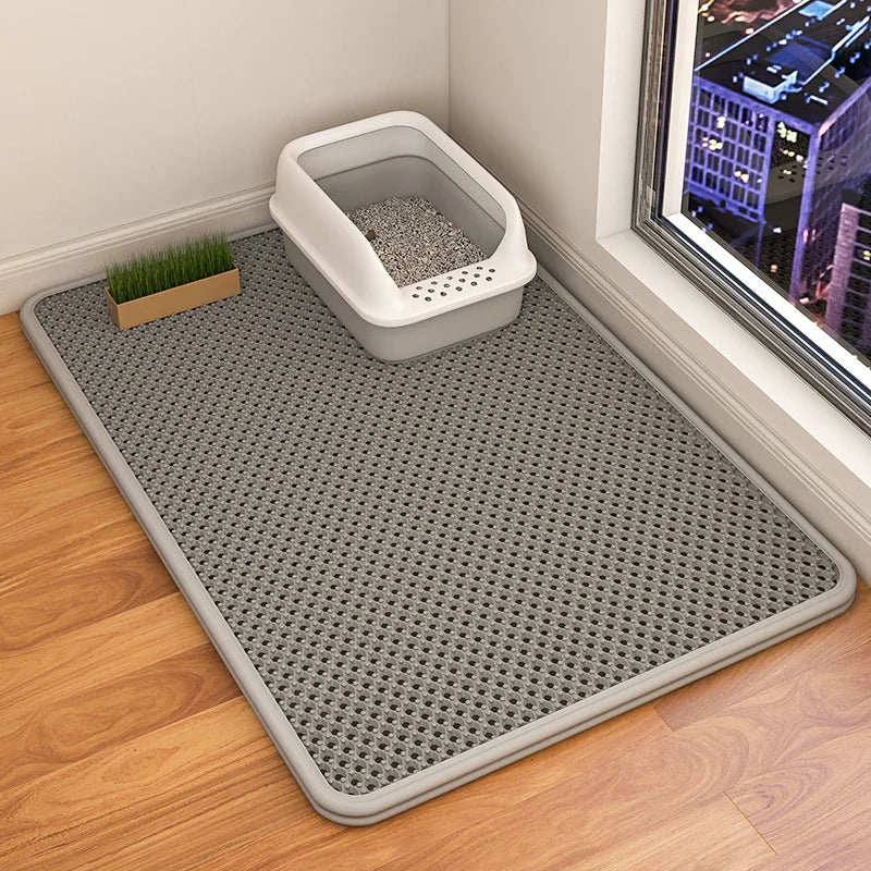 Double-Layer Cat Litter Mat