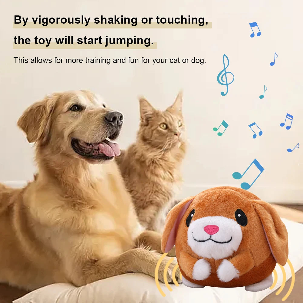 Plush Automatic Bouncing Dog Toy