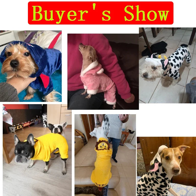 Fleece Soft Warm Dog Jumpsuit