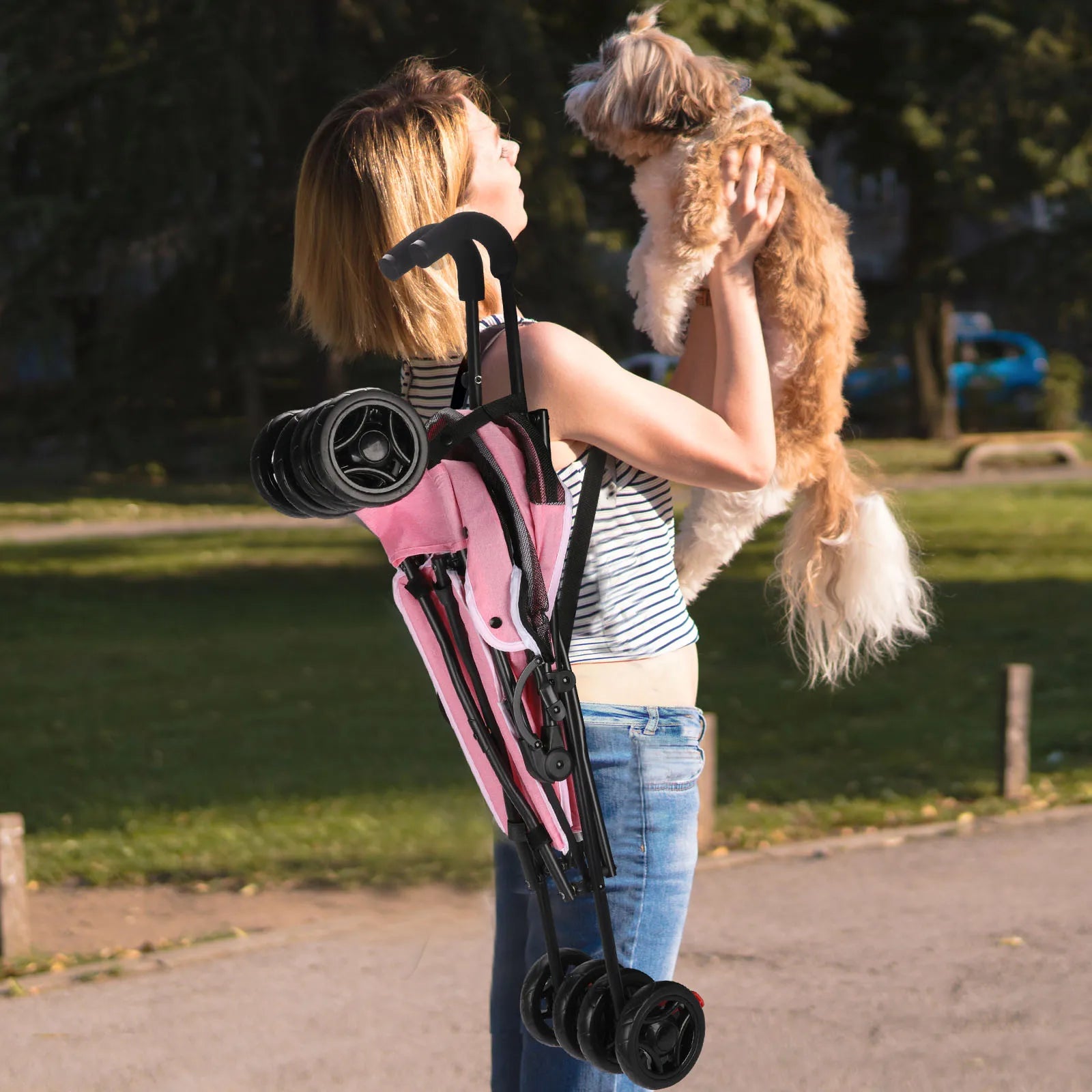 Lightweight Outdoor Puppy & Cat Stroller