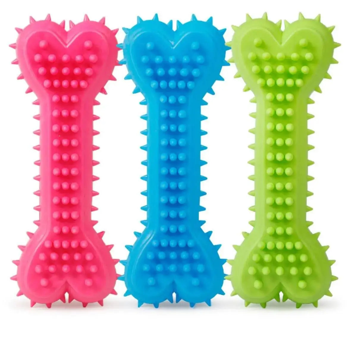 Pet Chew Toy - Soft Rubber Bite-Resistant Bone for Small Dogs