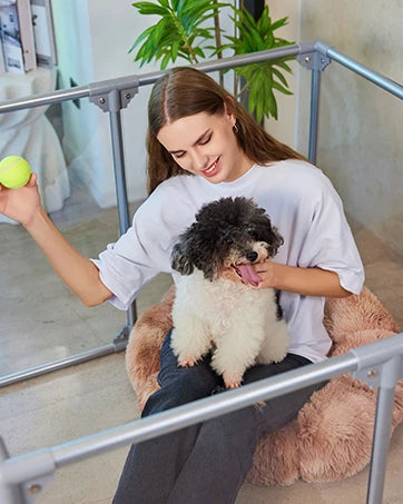 10-Panel Indoor Dog Playpen – Secure and Spacious Puppy Fence for Indoor Use