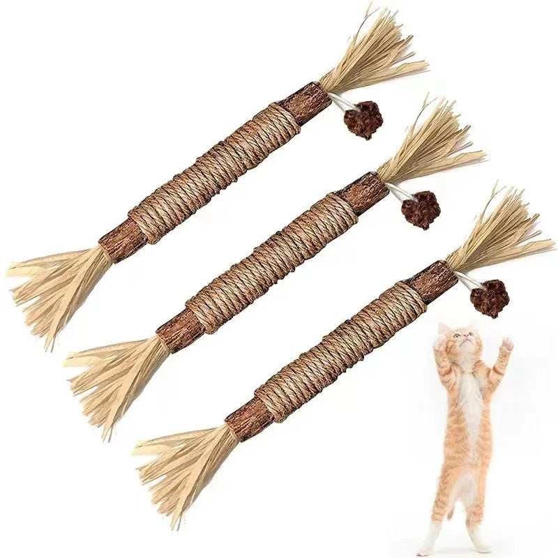 Wooden Polygonum Stick Bite Combination New Cat Toy