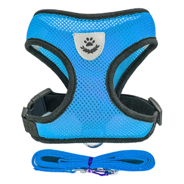 Adjustable Cat & Dog Harness Vest with Traction Rope Set
