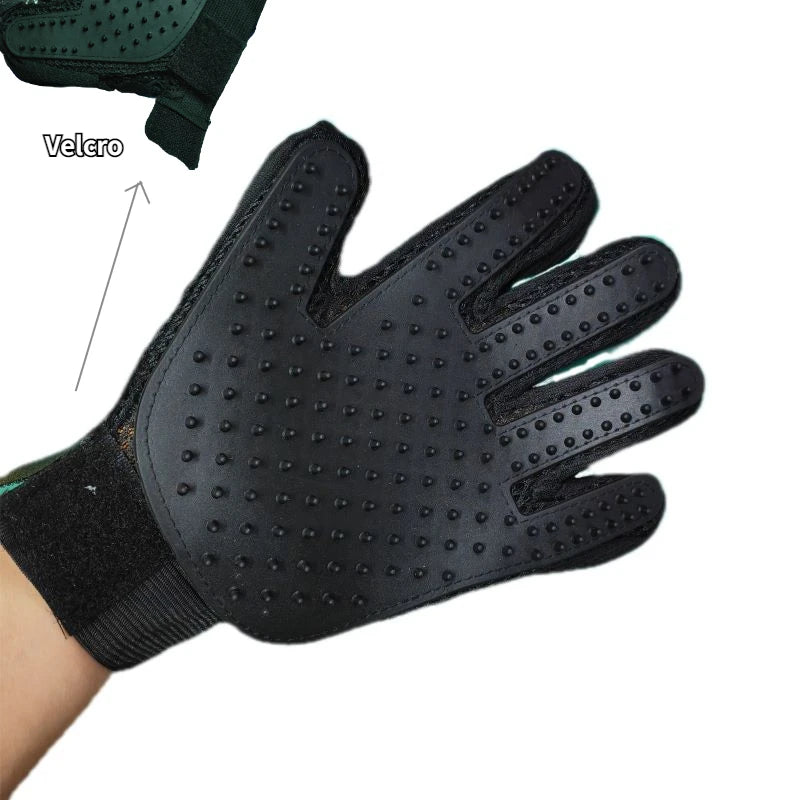 Pet Grooming Glove for Hair Deshedding and Bathing