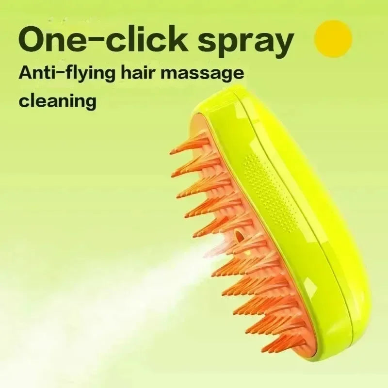 3-in-1 Electric Dog Steamer Brush