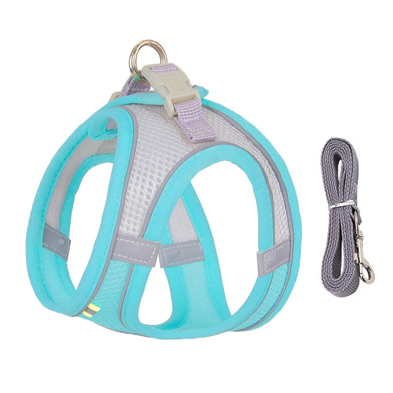 Product Description: Adjustable Dog Harness & Leash Set for Small Dogs