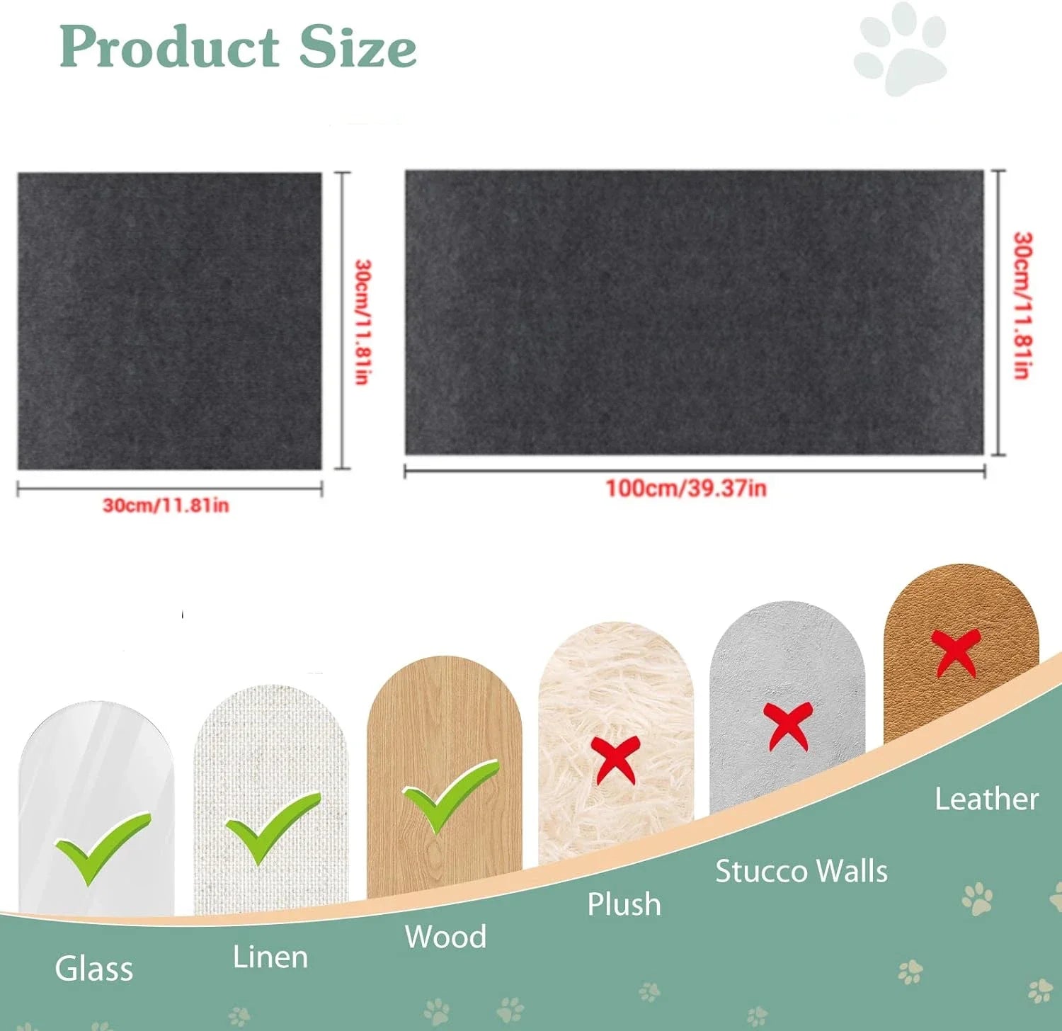 Self-Adhesive Cat Scratching Mat for Furniture Protection
