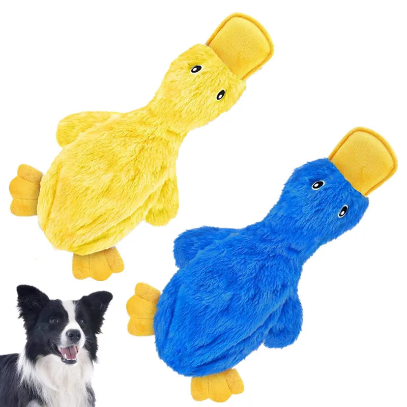 Yellow Duck Puppy Squeaky Interactive Stuffed Pet Toy Bite