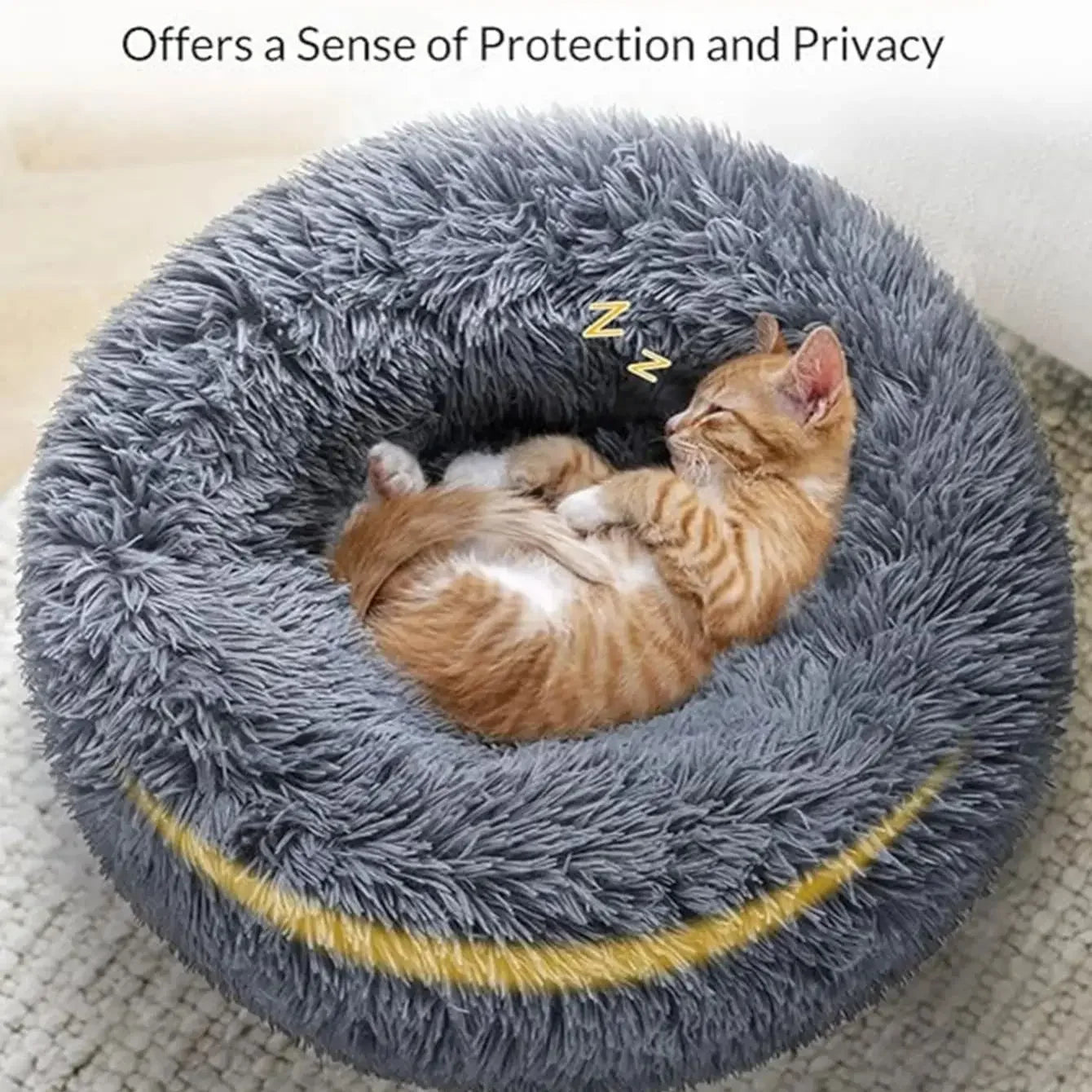 Round Plush Pet Bed (40-90cm)